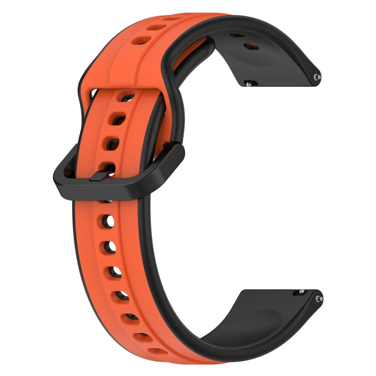 For Amazfit GTR 47mm 22mm Convex Loop Two-Color Silicone Watch Band