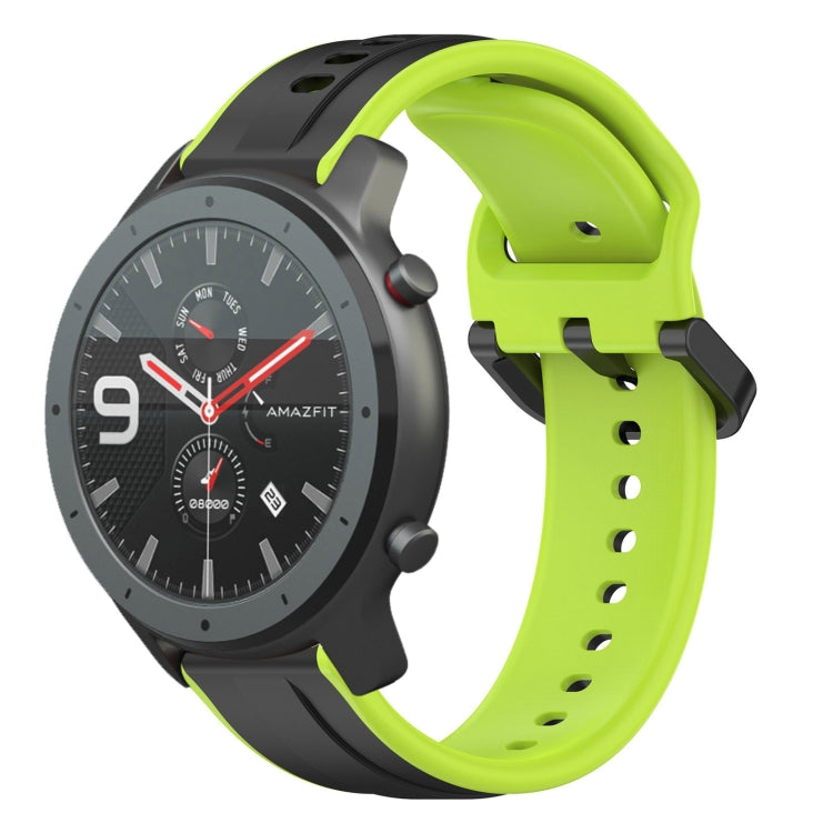 For Amazfit GTR 47mm 22mm Convex Loop Two-Color Silicone Watch Band