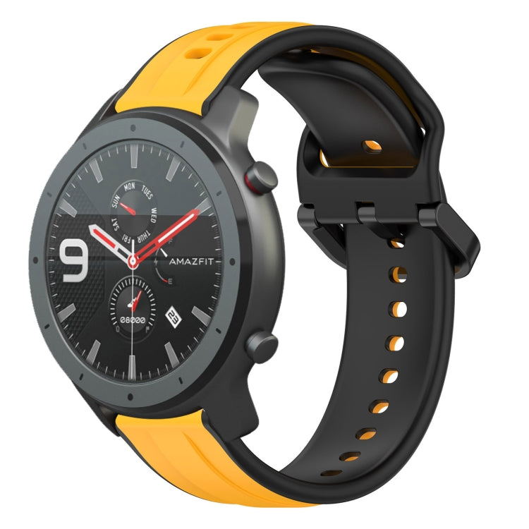 For Amazfit GTR 47mm 22mm Convex Loop Two-Color Silicone Watch Band