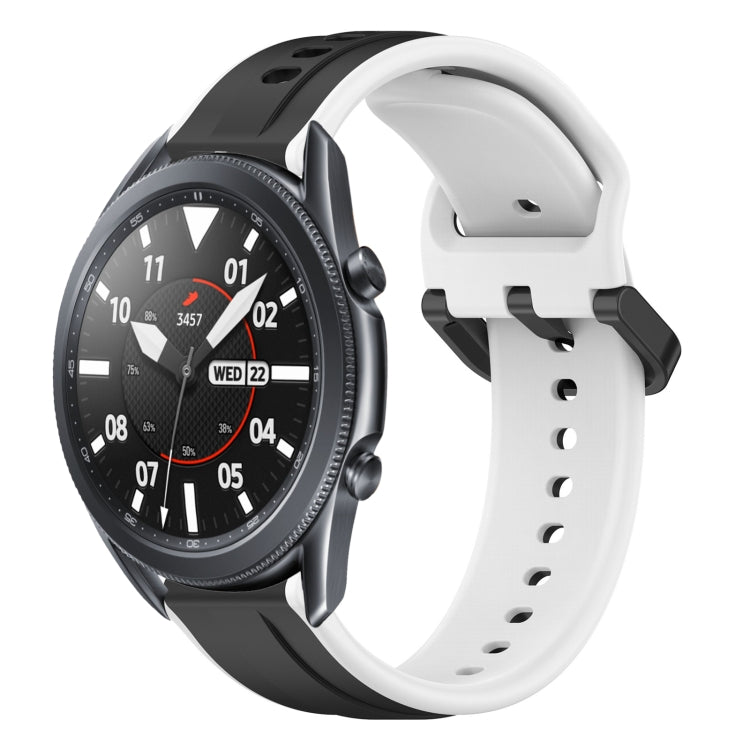 For Samsung Galaxy Watch3 45mm 22mm Convex Loop Two-Color Silicone Watch Band