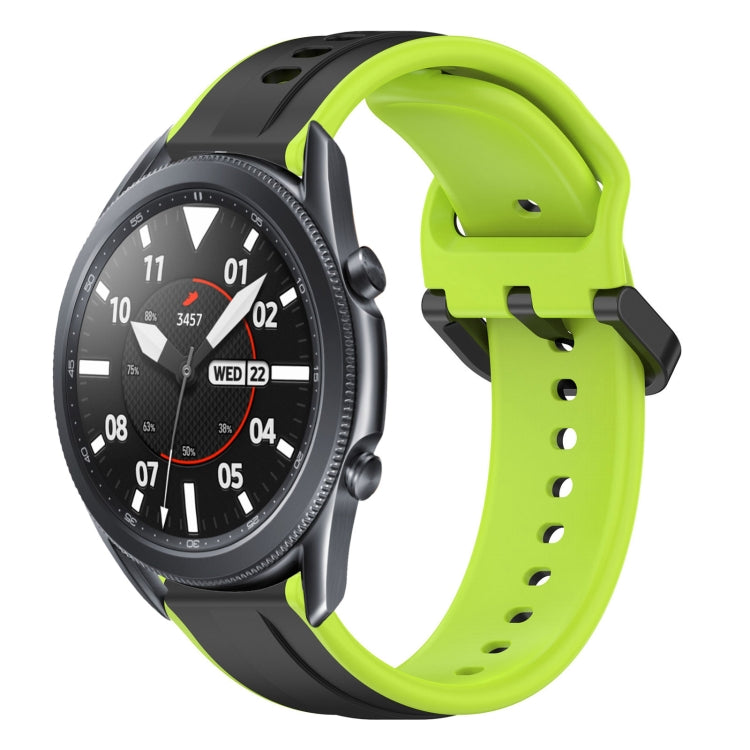 For Samsung Galaxy Watch3 45mm 22mm Convex Loop Two-Color Silicone Watch Band