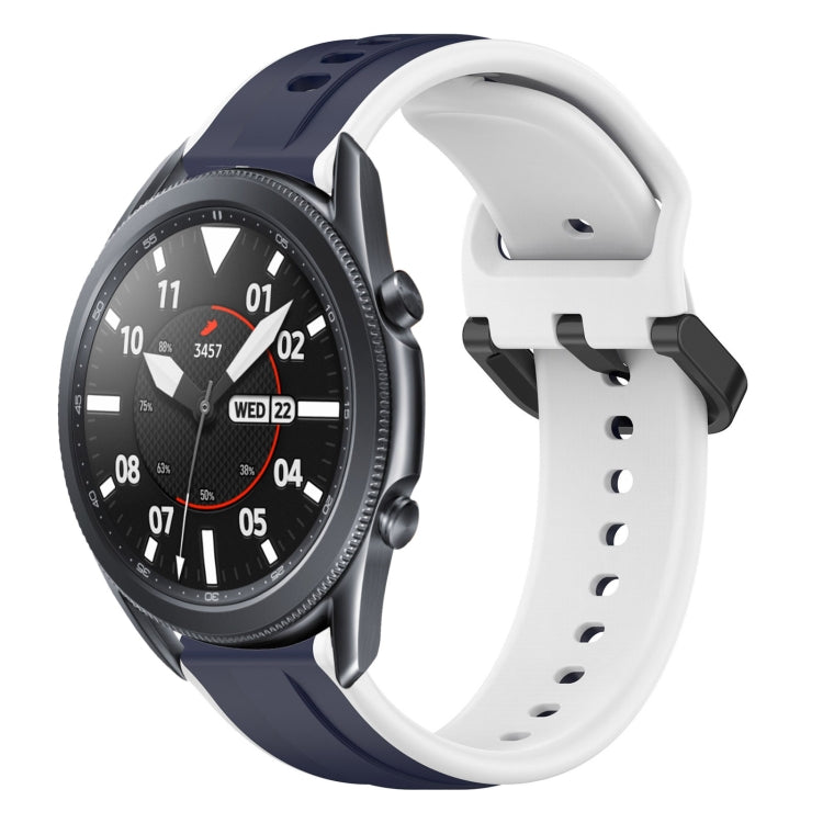 For Samsung Galaxy Watch3 45mm 22mm Convex Loop Two-Color Silicone Watch Band