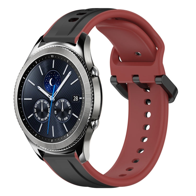 For Samsung Gear S3 Classic 22mm Convex Loop Two-Color Silicone Watch Band