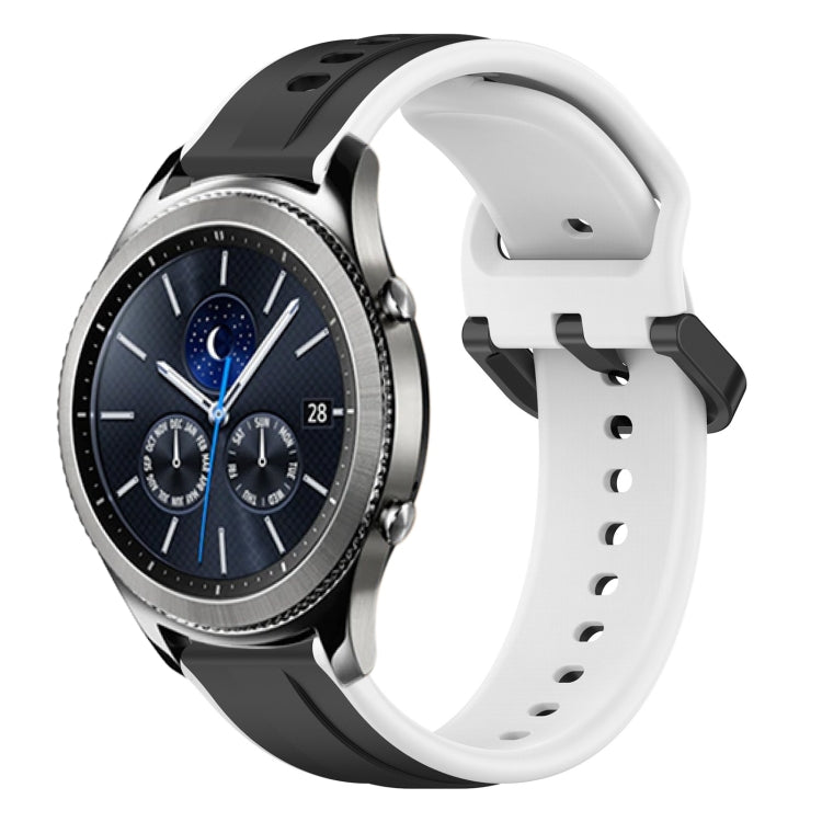 For Samsung Gear S3 Classic 22mm Convex Loop Two-Color Silicone Watch Band
