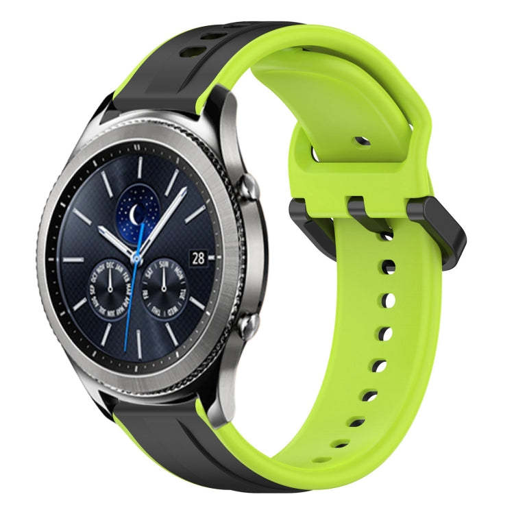 For Samsung Gear S3 Classic 22mm Convex Loop Two-Color Silicone Watch Band