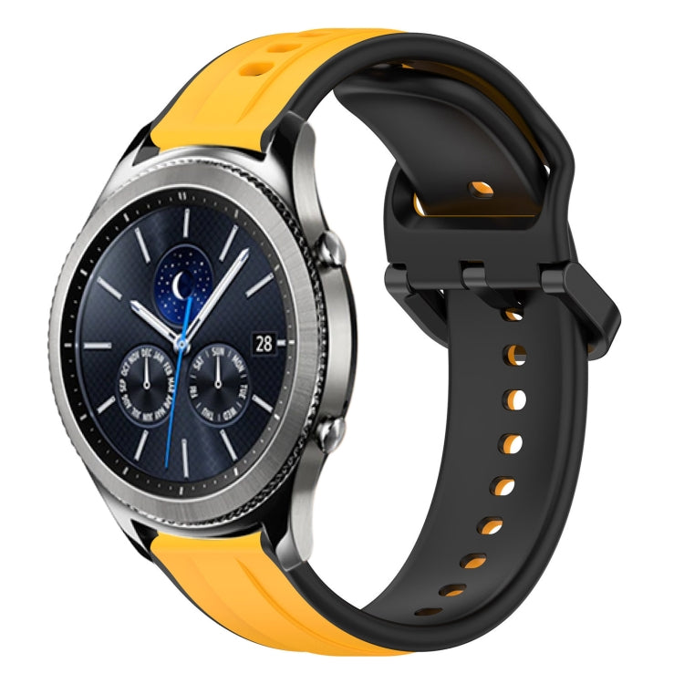 For Samsung Gear S3 Classic 22mm Convex Loop Two-Color Silicone Watch Band