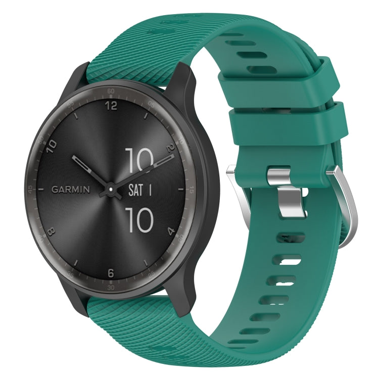 For Garmin Approach S40 20mm Cross Textured Solid Color Silicone Watch Band