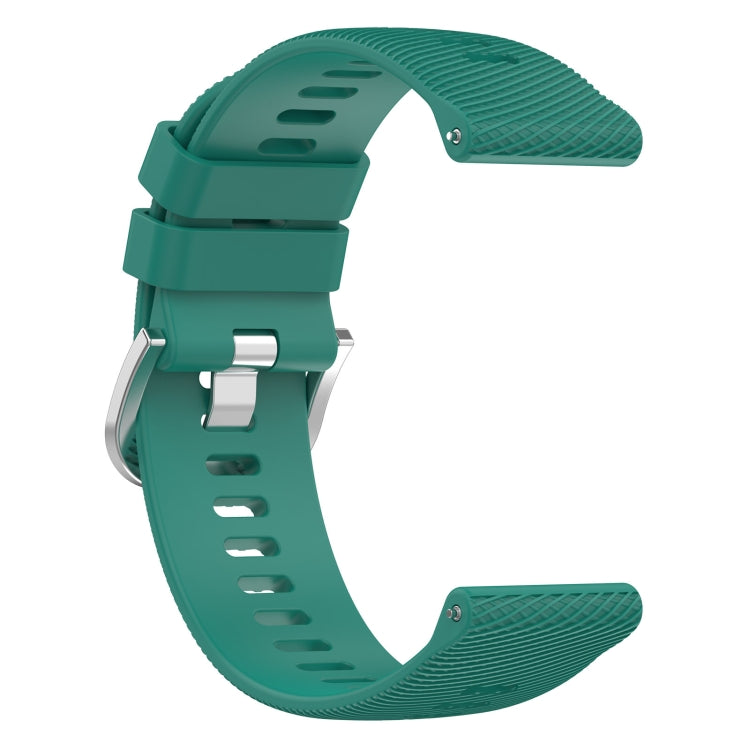 For Garmin Approach S40 20mm Cross Textured Solid Color Silicone Watch Band