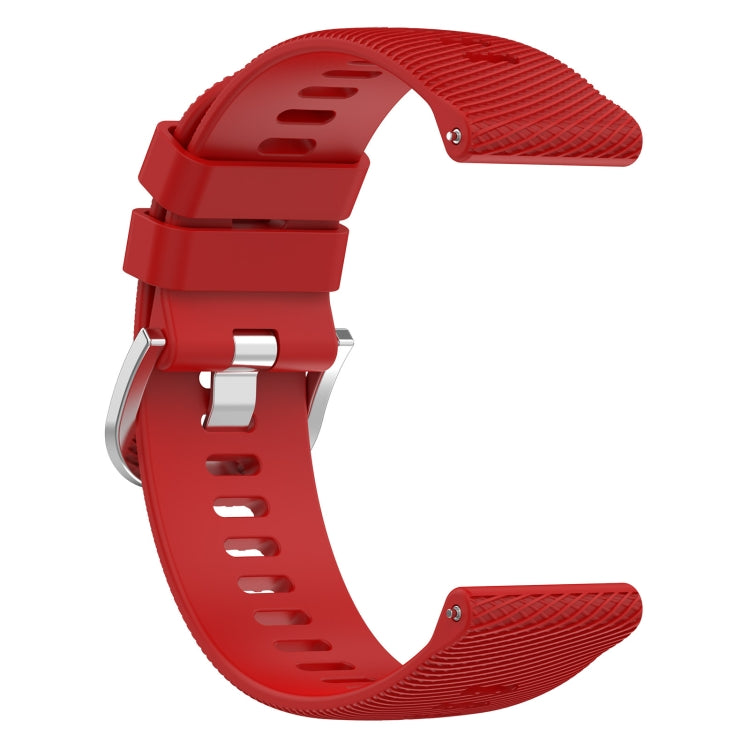 For Garmin Forerunner 158 20mm Cross Textured Solid Color Silicone Watch Band
