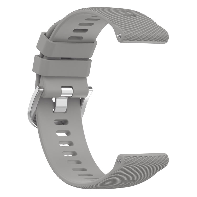 For Garmin Venu 20mm Cross Textured Solid Color Silicone Watch Band