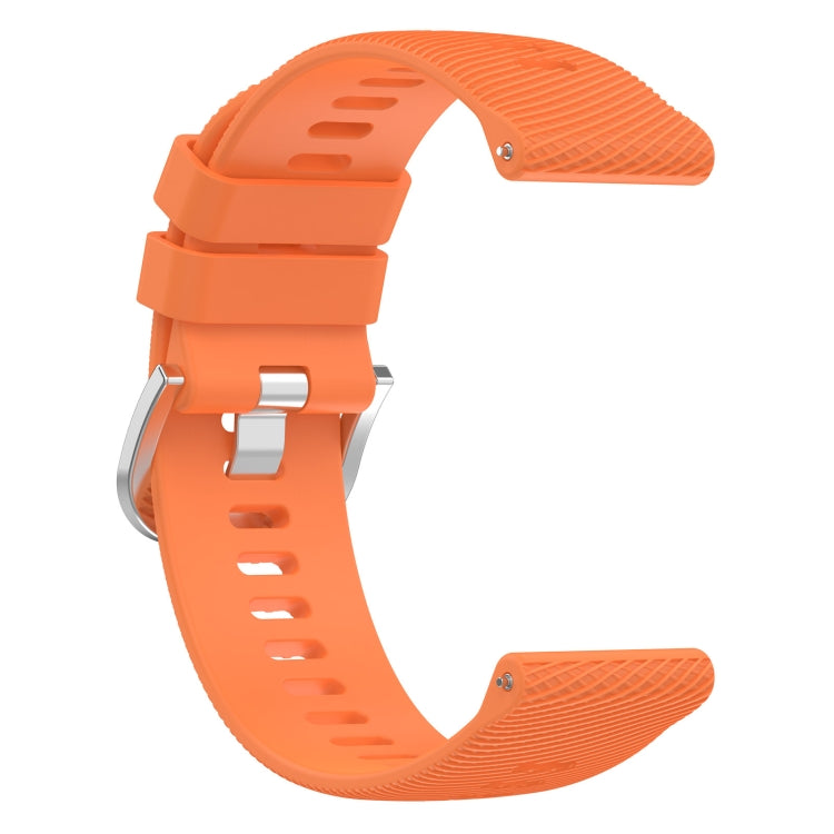 For Garmin Venu SQ 20mm Cross Textured Solid Color Silicone Watch Band