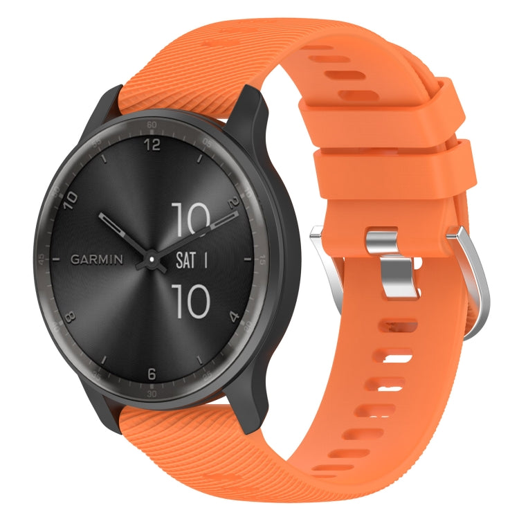 For Garmin Forerunner 645 20mm Cross Textured Solid Color Silicone Watch Band