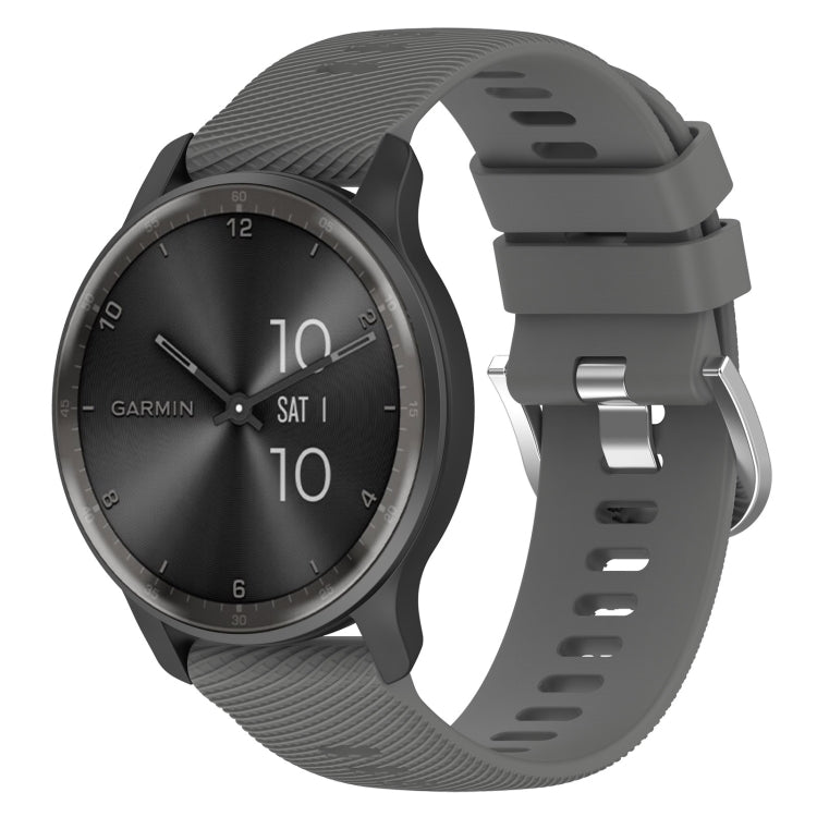 For Garmin Forerunner 645 20mm Cross Textured Solid Color Silicone Watch Band