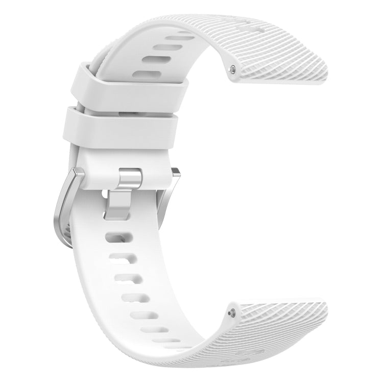 For Garmin Vivoactive4 22mm Cross Textured Solid Color Silicone Watch Band