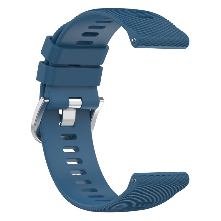 For Garmin Vivoactive4 22mm Cross Textured Solid Color Silicone Watch Band