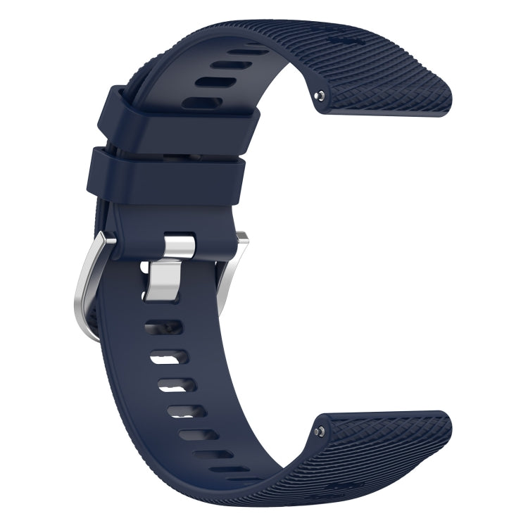 For Garmin Vivoactive4 22mm Cross Textured Solid Color Silicone Watch Band