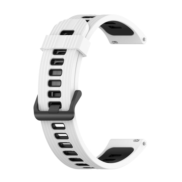 For Garmin Forerunner 255 22mm Vertical Two-Color Silicone Watch Band