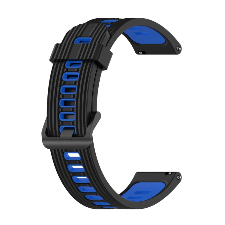 For Garmin Forerunner 255 22mm Vertical Two-Color Silicone Watch Band
