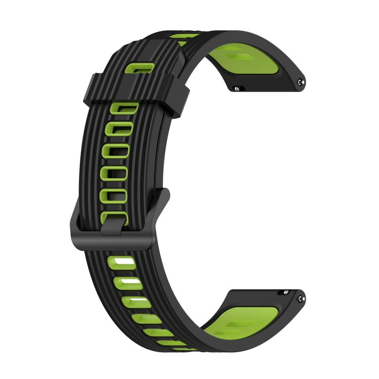 For Garmin Forerunner 255 22mm Vertical Two-Color Silicone Watch Band