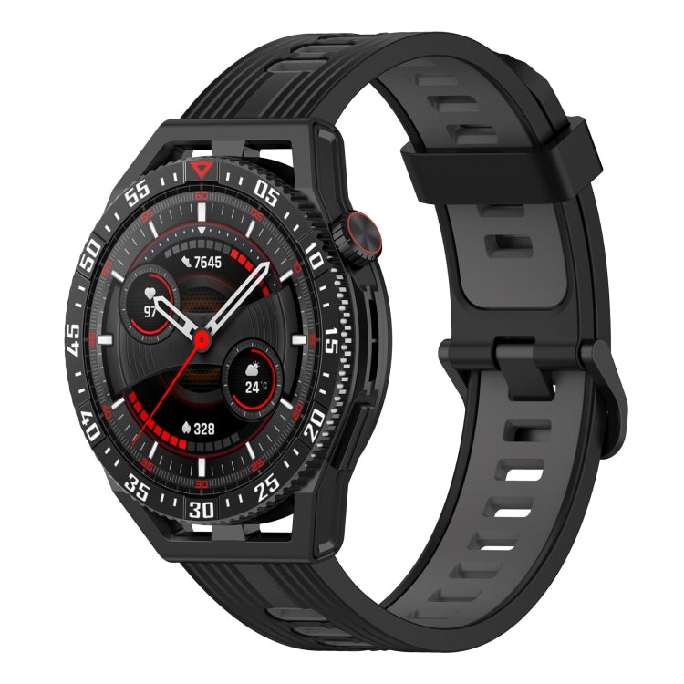For Garmin Forerunner 255 22mm Vertical Two-Color Silicone Watch Band