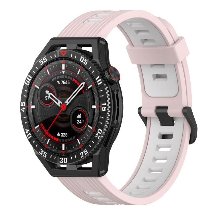 For Garmin Forerunner 255 22mm Vertical Two-Color Silicone Watch Band