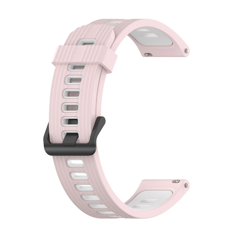 For Garmin Forerunner 255 22mm Vertical Two-Color Silicone Watch Band