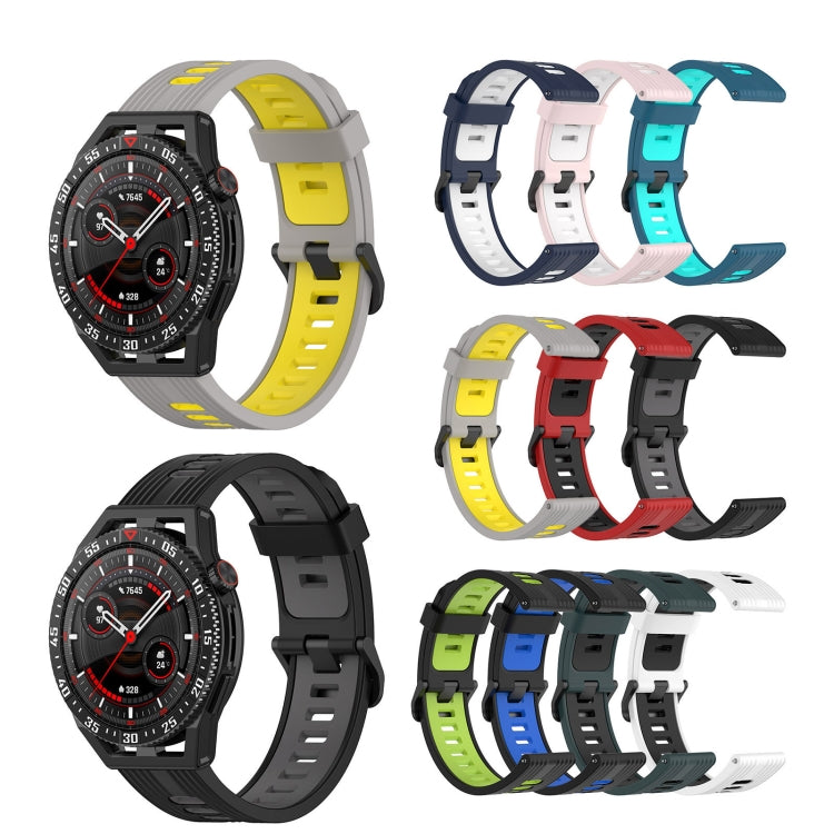 For Garmin Forerunner 255 22mm Vertical Two-Color Silicone Watch Band