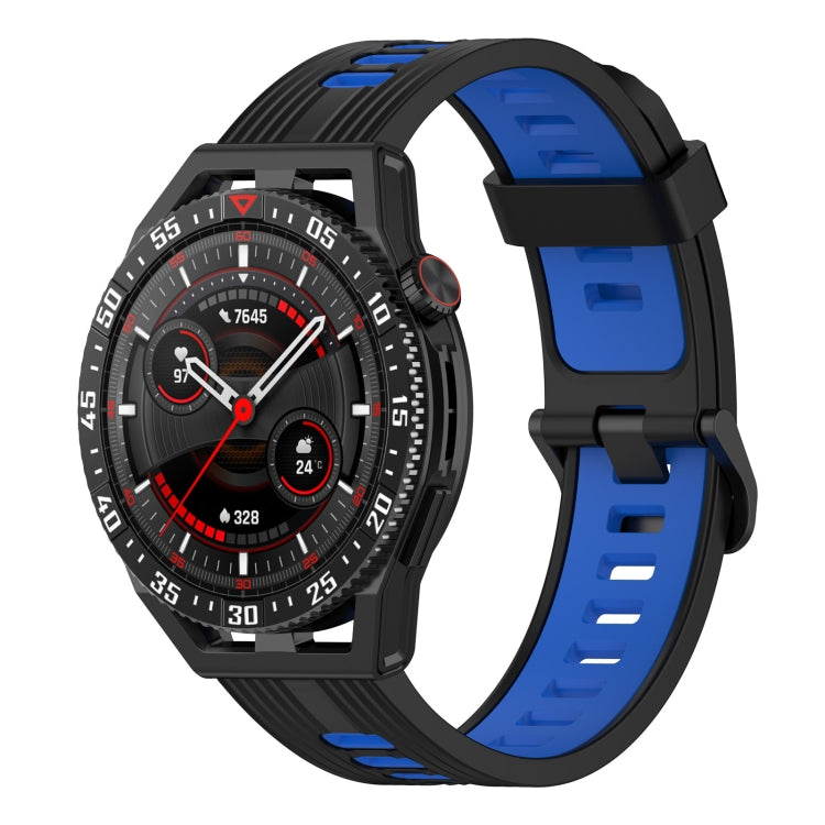For Garmin Forerunner 255 Music 22mm Vertical Two-Color Silicone Watch Band