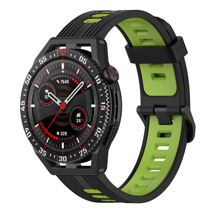 For Garmin Forerunner 255 Music 22mm Vertical Two-Color Silicone Watch Band