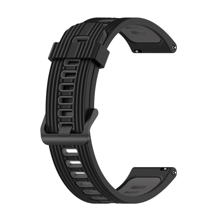 For Garmin Forerunner 255 Music 22mm Vertical Two-Color Silicone Watch Band