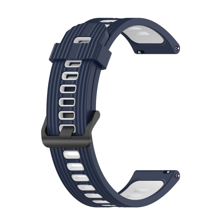 For Garmin Forerunner 255 Music 22mm Vertical Two-Color Silicone Watch Band