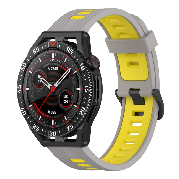 For Garmin Venu 2 22mm Vertical Two-Color Silicone Watch Band