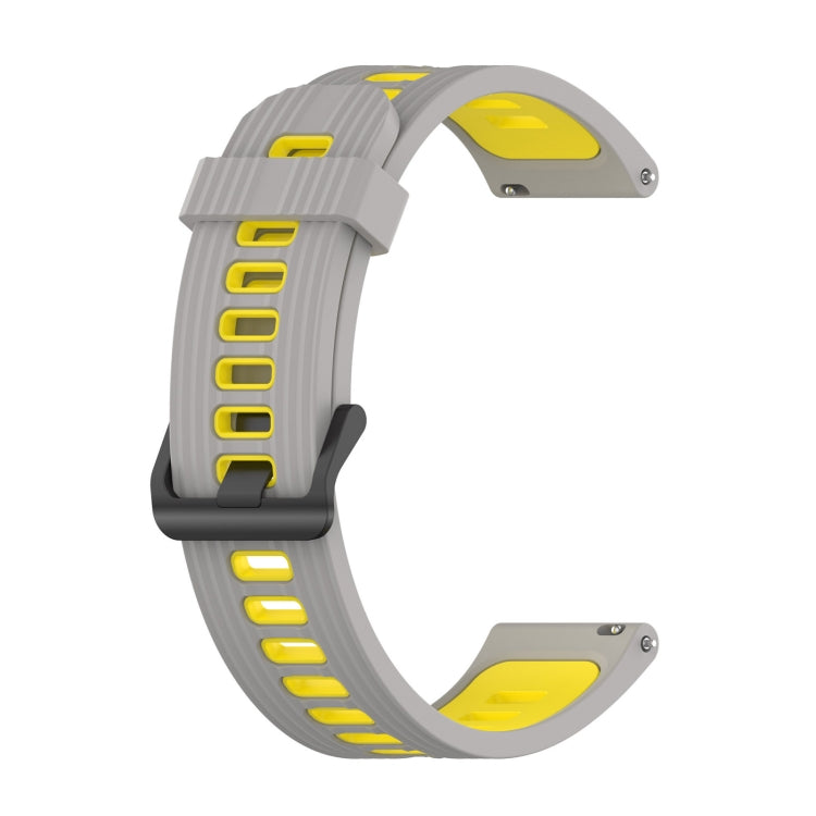 For Garmin Venu 2 22mm Vertical Two-Color Silicone Watch Band