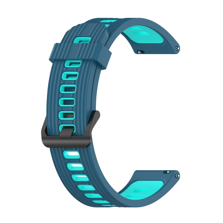 For Garmin Venu 2 22mm Vertical Two-Color Silicone Watch Band