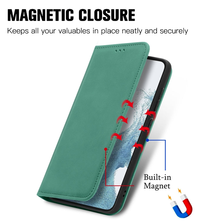 For Samsung Galaxy S23 5G Retro Skin Feel Magnetic Leather Phone Case