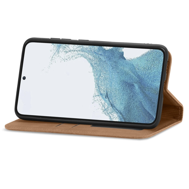 For Samsung Galaxy S23 5G Retro Skin Feel Magnetic Leather Phone Case