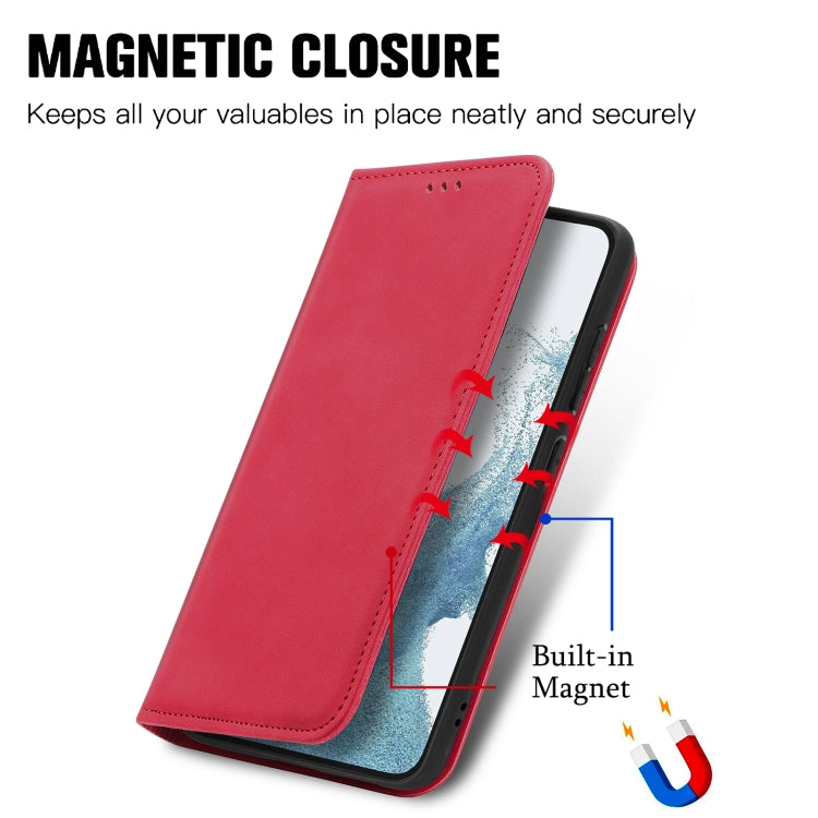 For Samsung Galaxy S23+ 5G Retro Skin Feel Magnetic Leather Phone Case