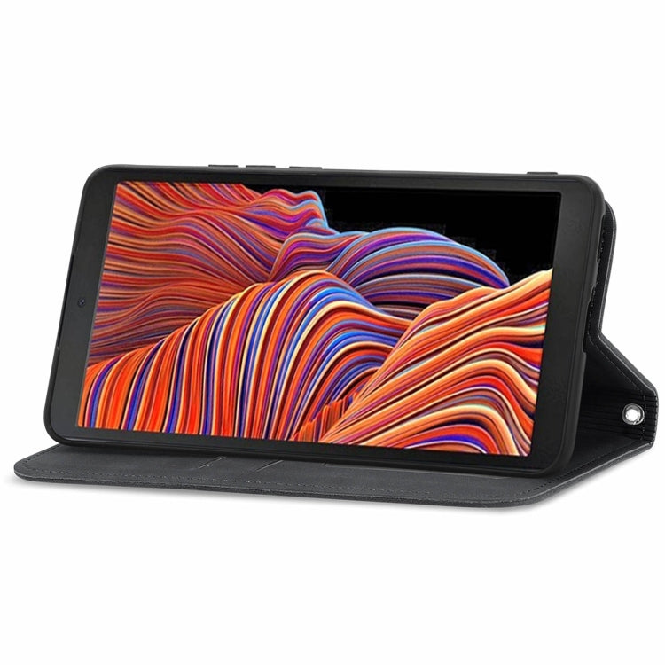 For Samsung Galaxy XCover 5 Retro Skin Feel Magnetic Leather Phone Case