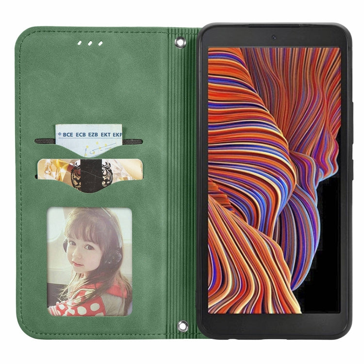 For Samsung Galaxy XCover 5 Retro Skin Feel Magnetic Leather Phone Case