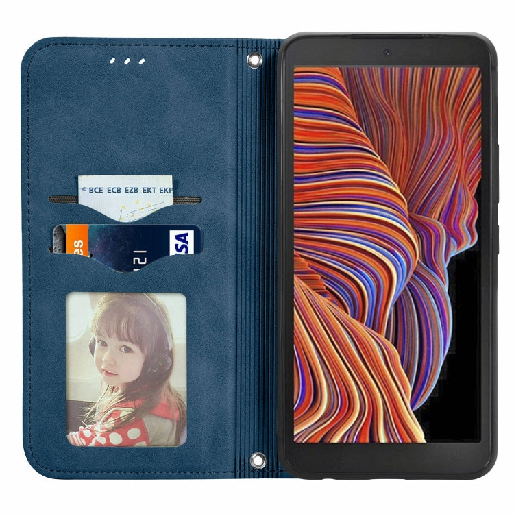 For Samsung Galaxy XCover 5 Retro Skin Feel Magnetic Leather Phone Case