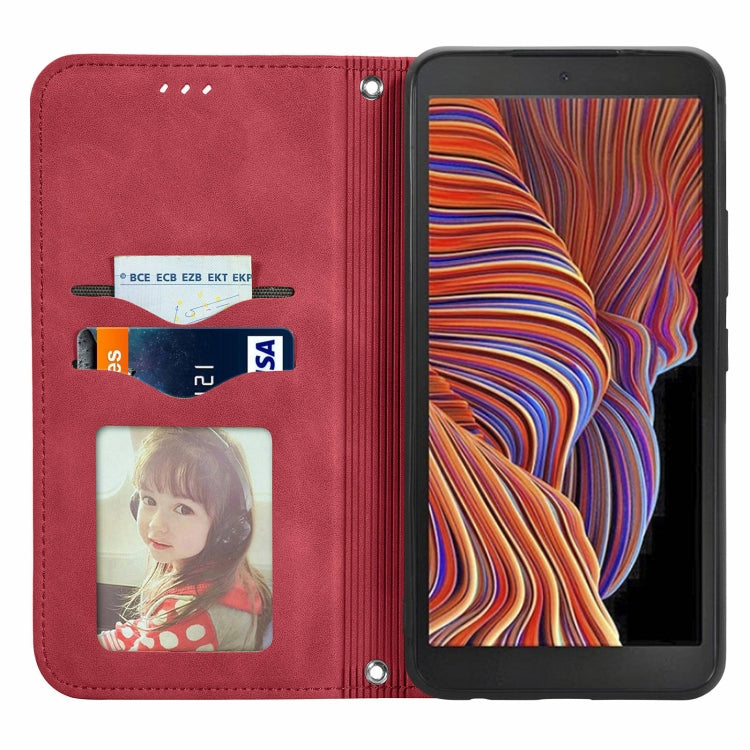 For Samsung Galaxy XCover 5 Retro Skin Feel Magnetic Leather Phone Case