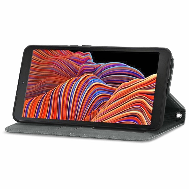 For Samsung Galaxy XCover 5 Retro Skin Feel Magnetic Leather Phone Case