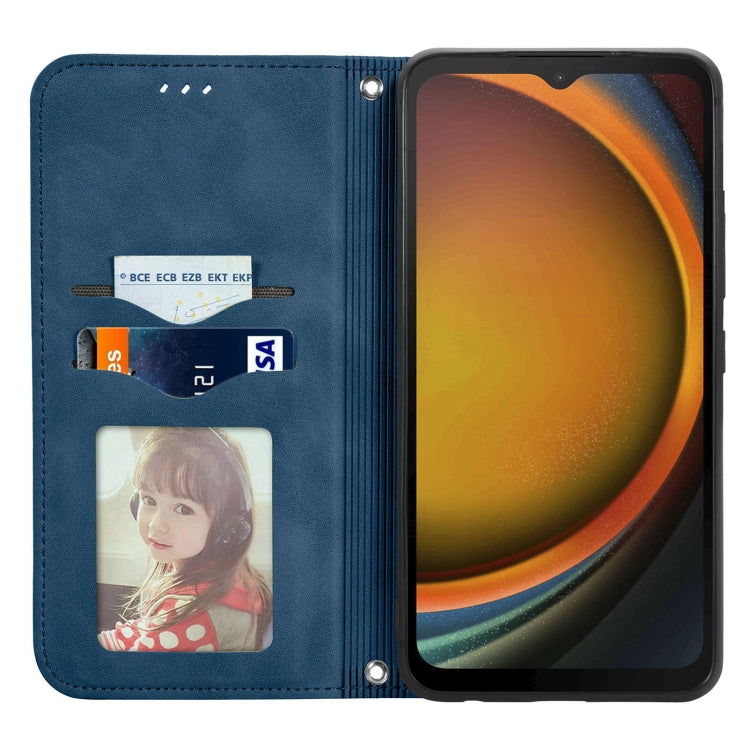 For Samsung Galaxy XCover 7 Retro Skin Feel Magnetic Leather Phone Case