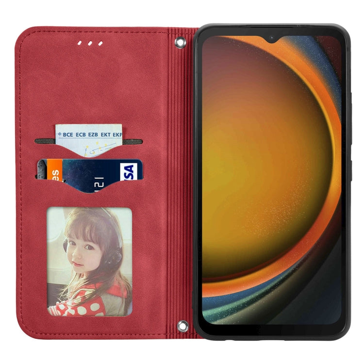 For Samsung Galaxy XCover 7 Retro Skin Feel Magnetic Leather Phone Case