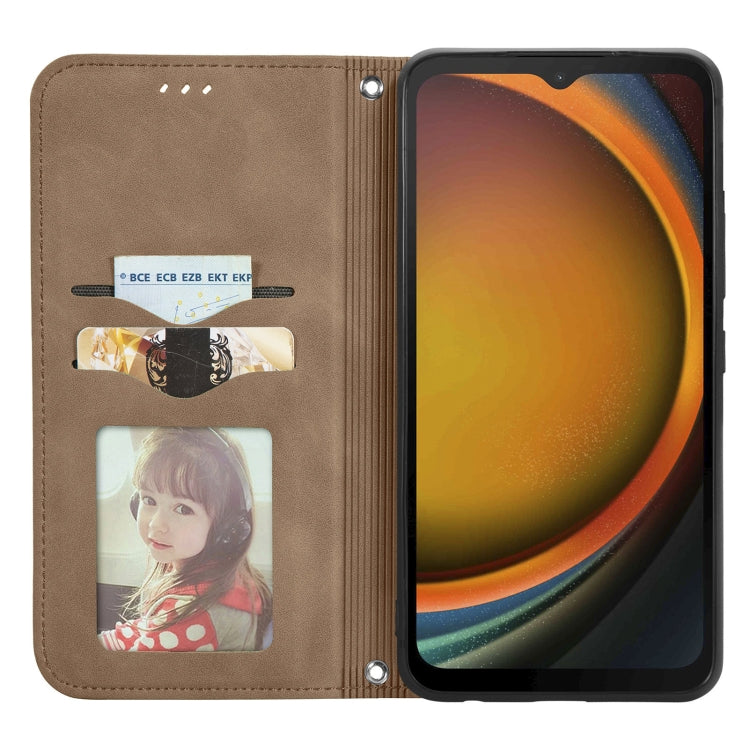 For Samsung Galaxy XCover 7 Retro Skin Feel Magnetic Leather Phone Case
