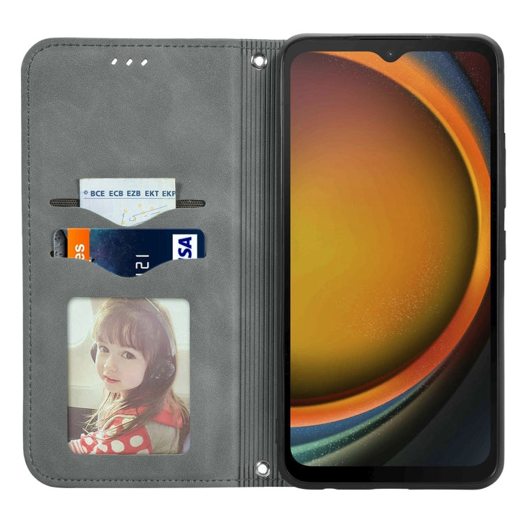 For Samsung Galaxy XCover 7 Retro Skin Feel Magnetic Leather Phone Case