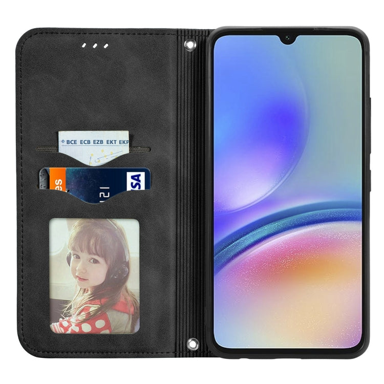 For Samsung Galaxy A05s 4G Retro Skin Feel Magnetic Leather Phone Case