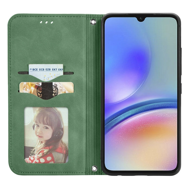 For Samsung Galaxy A05s 4G Retro Skin Feel Magnetic Leather Phone Case