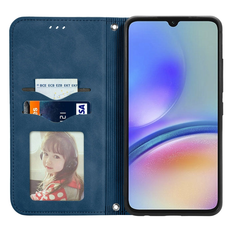 For Samsung Galaxy A05s 4G Retro Skin Feel Magnetic Leather Phone Case