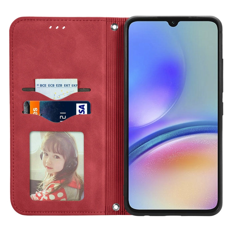 For Samsung Galaxy A05s 4G Retro Skin Feel Magnetic Leather Phone Case